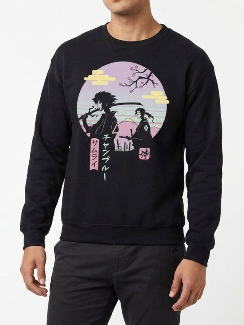 Samurai Champloo Men's Sz XL Pullover Sweatshirt Graphic Anime Manga Streetwear
